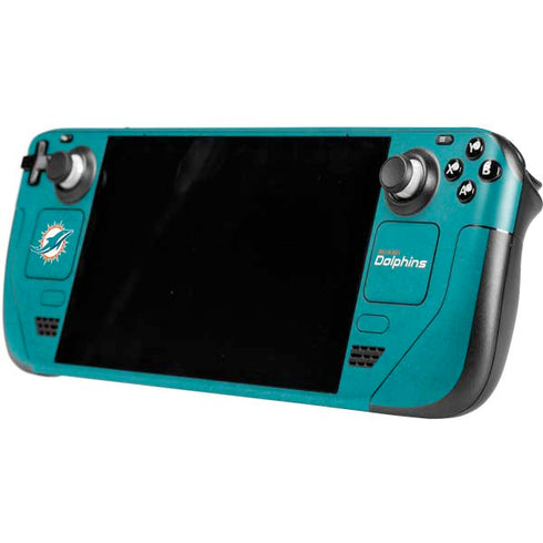 NFL Miami Dolphins Distressed- Aqua Steam Deck Handheld Gaming Computer Skin
